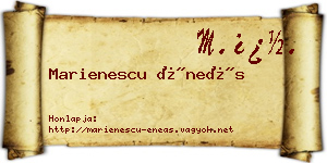 Marienescu Éneás névjegykártya